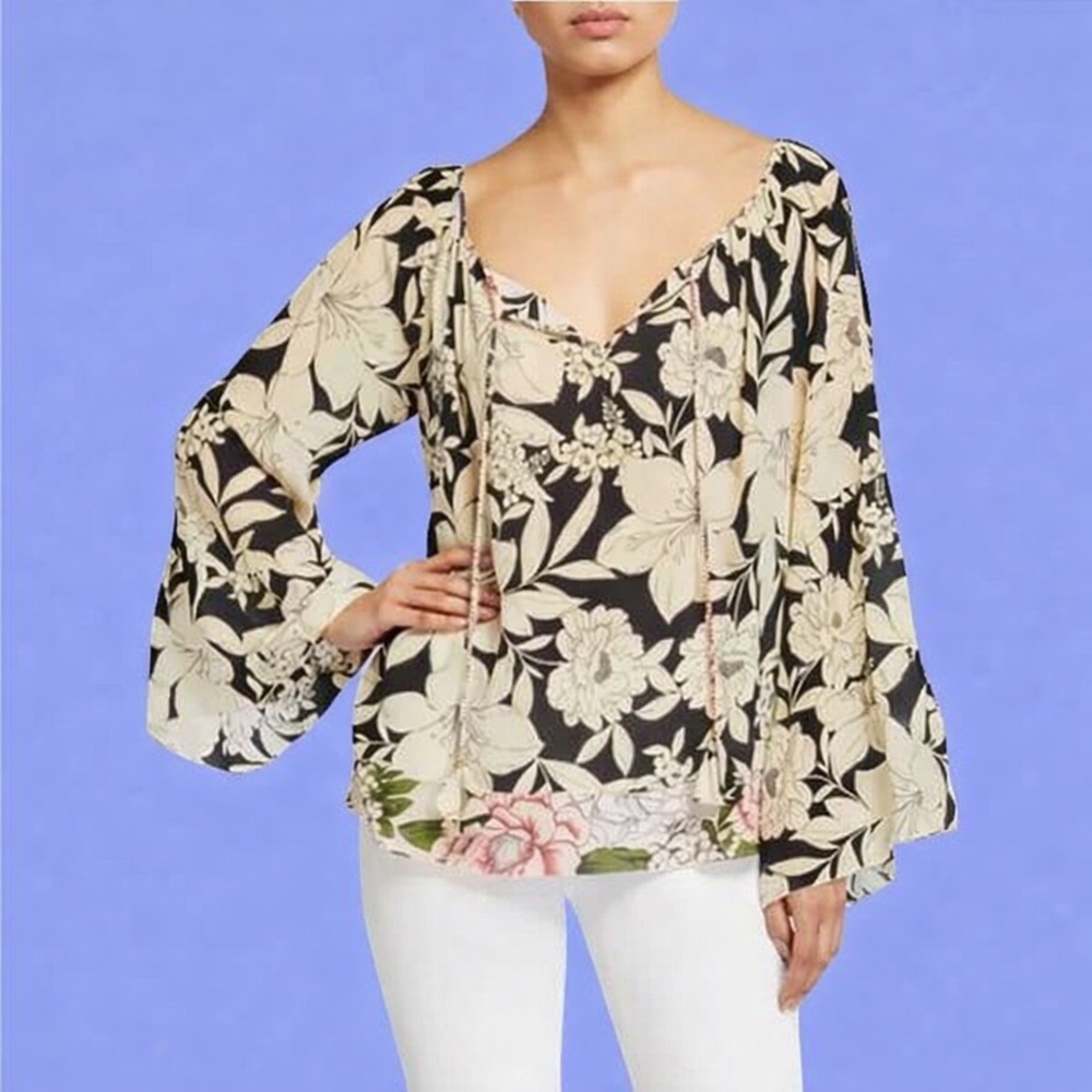 Johnny Was Eva 100% SILK blouse LG